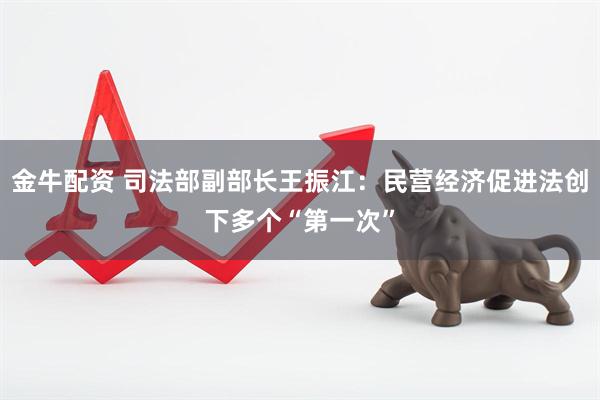 金牛配资 司法部副部长王振江：民营经济促进法创下多个“第一次”